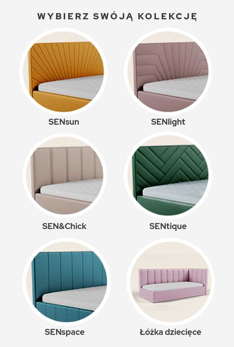 Łóżko tapicerowane na nóżkach z pojemnikiem na pościel 140x200