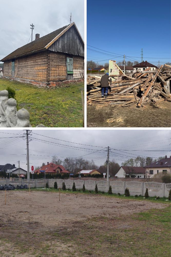 Usługi koparko-ładowarka, wyburzenia i rozbiórka budynków