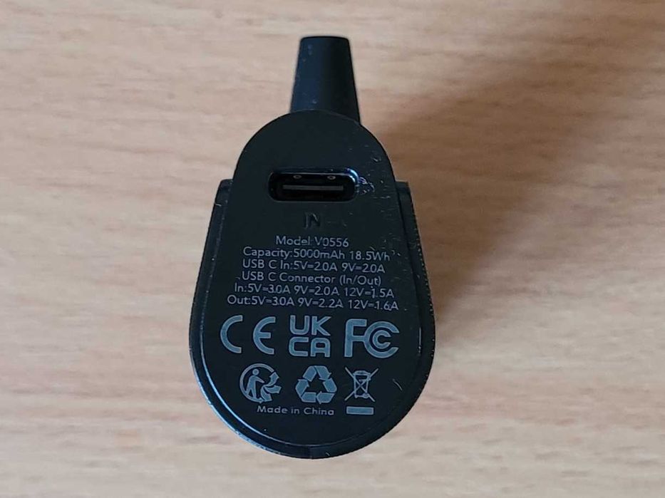 Powerbank 5000 mAh VEGER PlugOn PD 20W wbudowane złącze USB C lekki