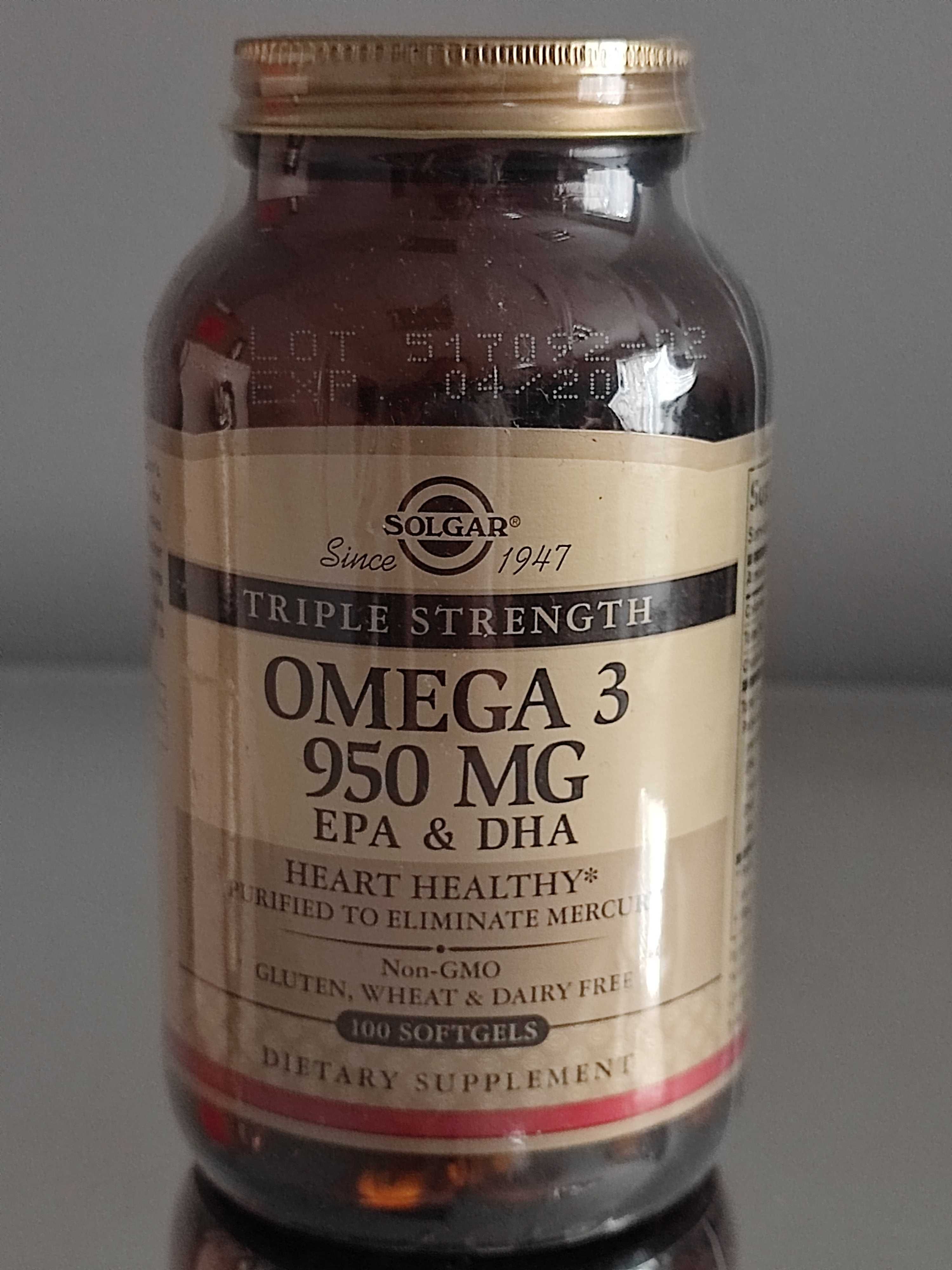 Риб'ячий жир, Омега-3 Solgar 950 мг Triple Strength Солгар