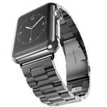 Bransoleta do Apple watch 42/44 mm srebrna i czarna metalowa  2 sztuki