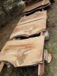 Monolit 120x80x5 stolik kawowy stół live edge dąb deski bale foszty