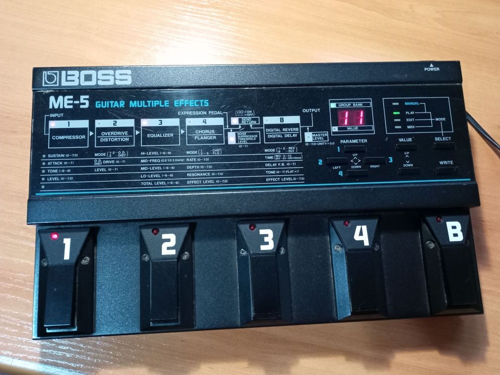 Boss ME-5 pedaleira multi-efeitos guitarra Made in Japan