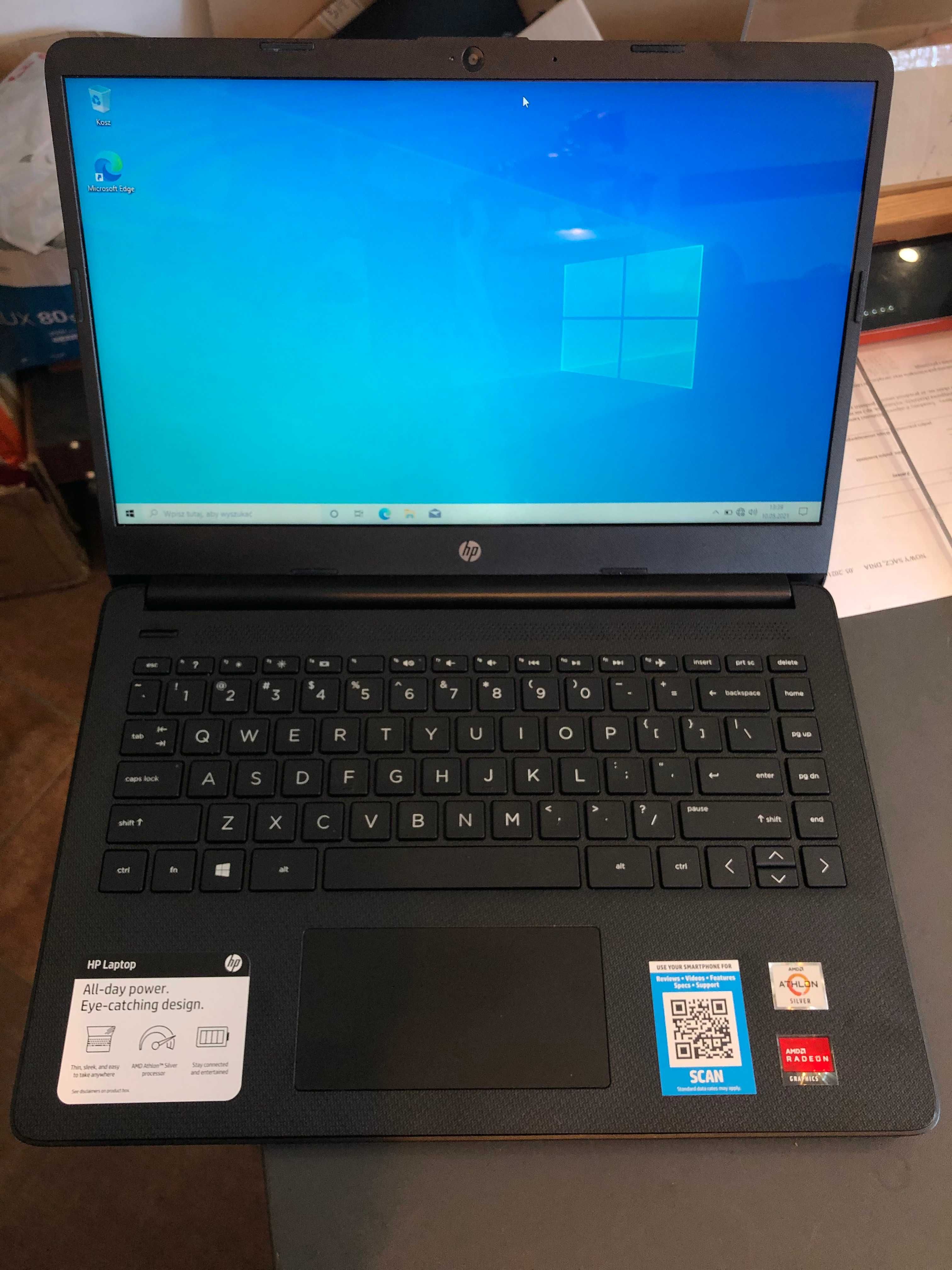 Jak nowy Szybki laptop  HP 14s AMD 8GB 512GB SSD W10H + GRATISY