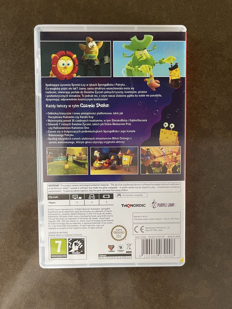 Gra Nintendo Switch SpongeBob SquarePants The Cosmic Shake