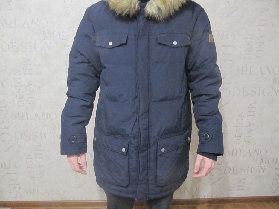 Зимова чоловіча куртка-пальто, пуховик Bershka  L