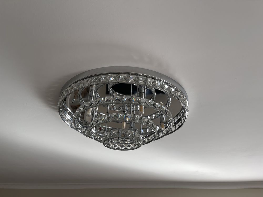 Lampa sufitowa plafon kryształowa 60 cm