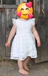Sukienka dla dziewczynki biała rozmiar 86