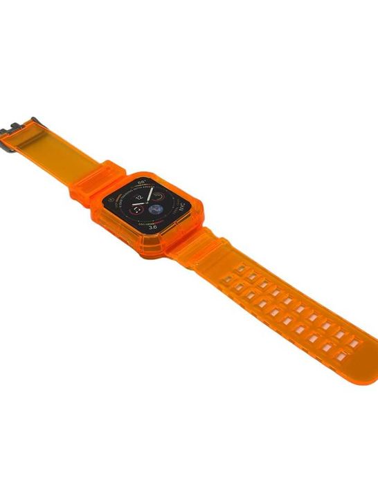 Apple Watch 42/44/45mm Opaska Ochronna Pasek Obudowa Pomarańcz kod1609