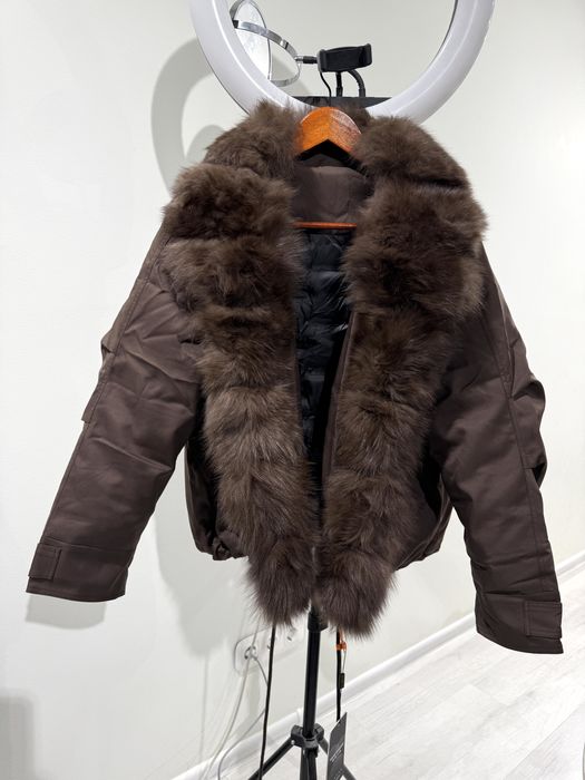 Жіноча куртка парка з натуральним хутром
