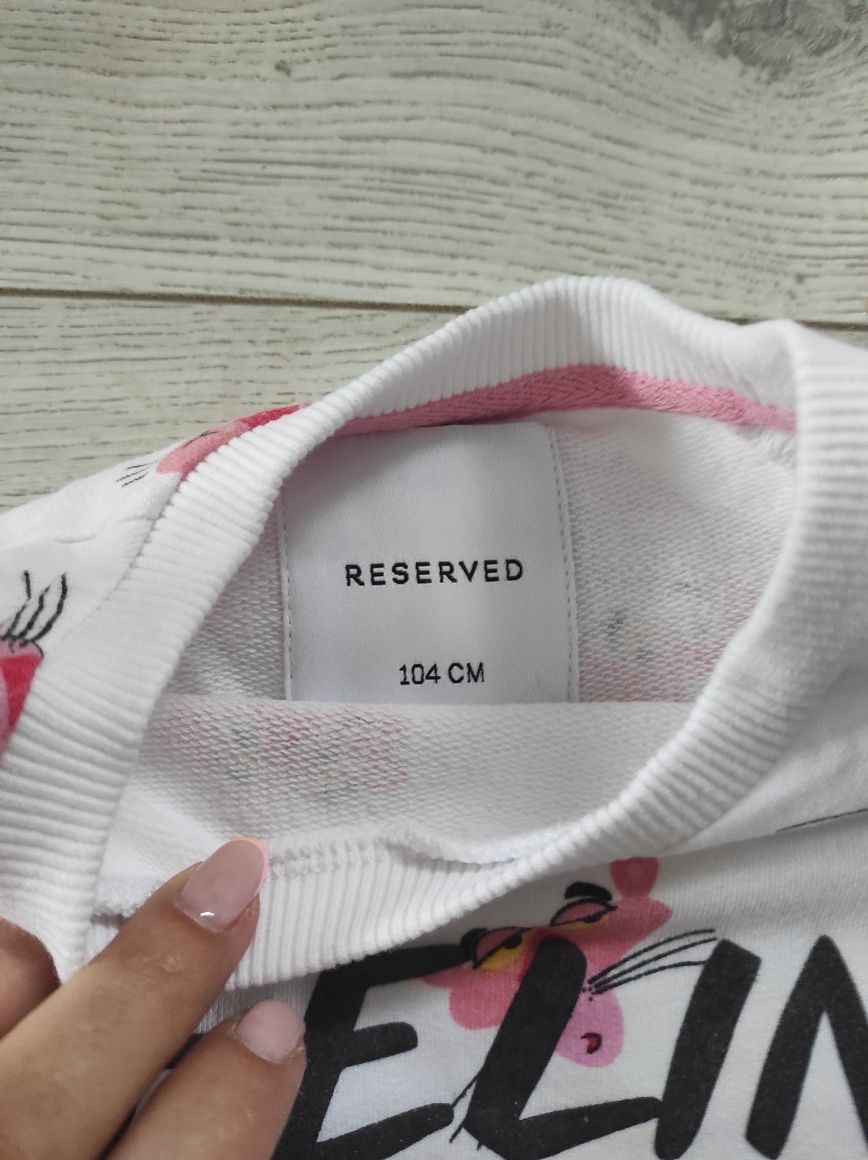 Bluza dziewczęca rozmiar 104 Reserved różowa pantera