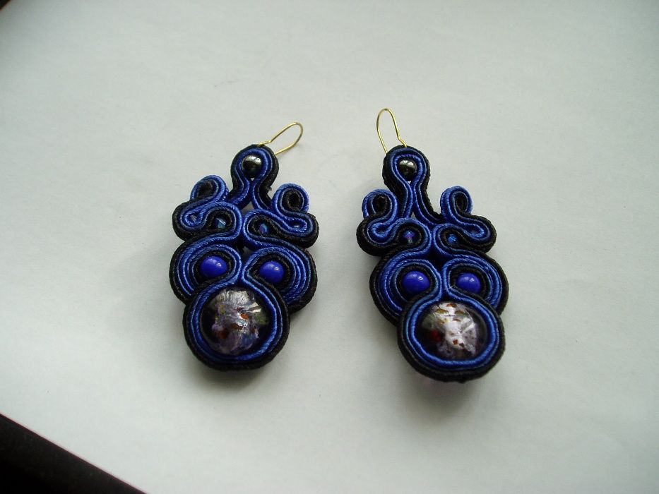 Kolczyki sutasz niebieskie