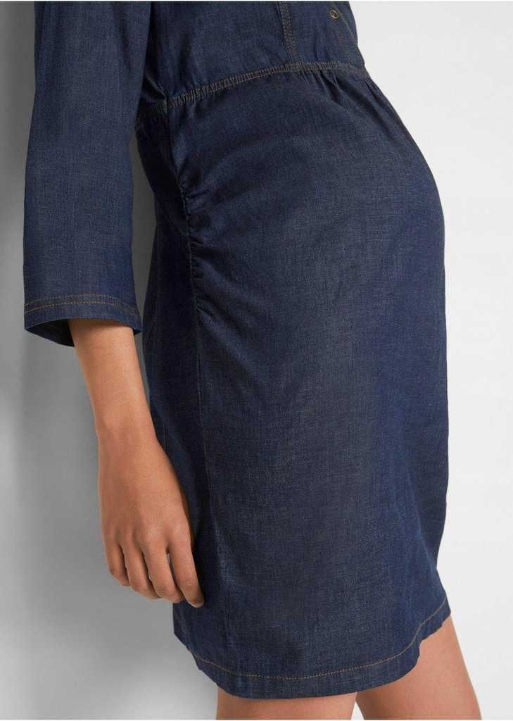 18) Sukienka ciążkowa jeans granatowy 46 NOWA