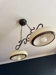 Lampa sufitowa + ścienna zestaw vintage