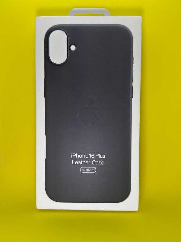 Capa Leather Preta para iPhone 16 Plus - Nova e Embalada
