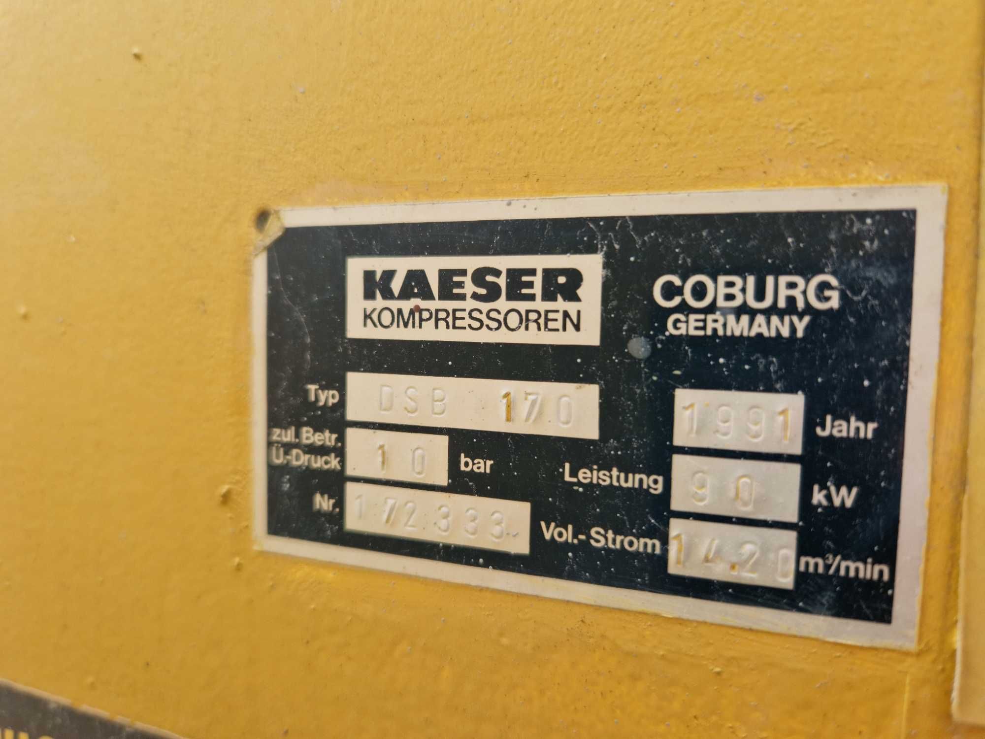Kompresor śrubowy KAESERDSB 170 90 kW 10 bar