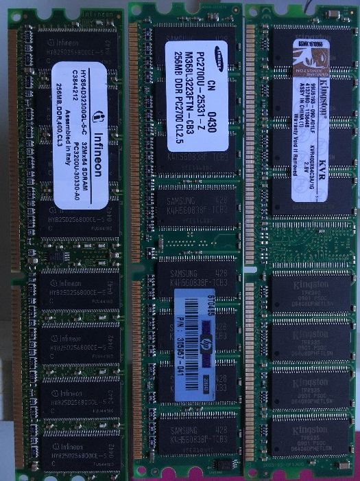 Memórias ddr a funcionar