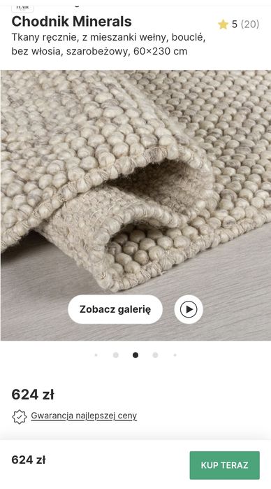 Chodnik Flair Rugs Minerals z efektem bobbled 60x230cm