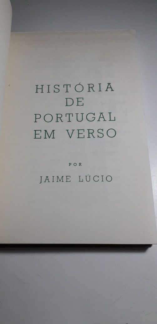 História de Portugal em Verso - Jaime Lúcio (Edição Especial, 1965)