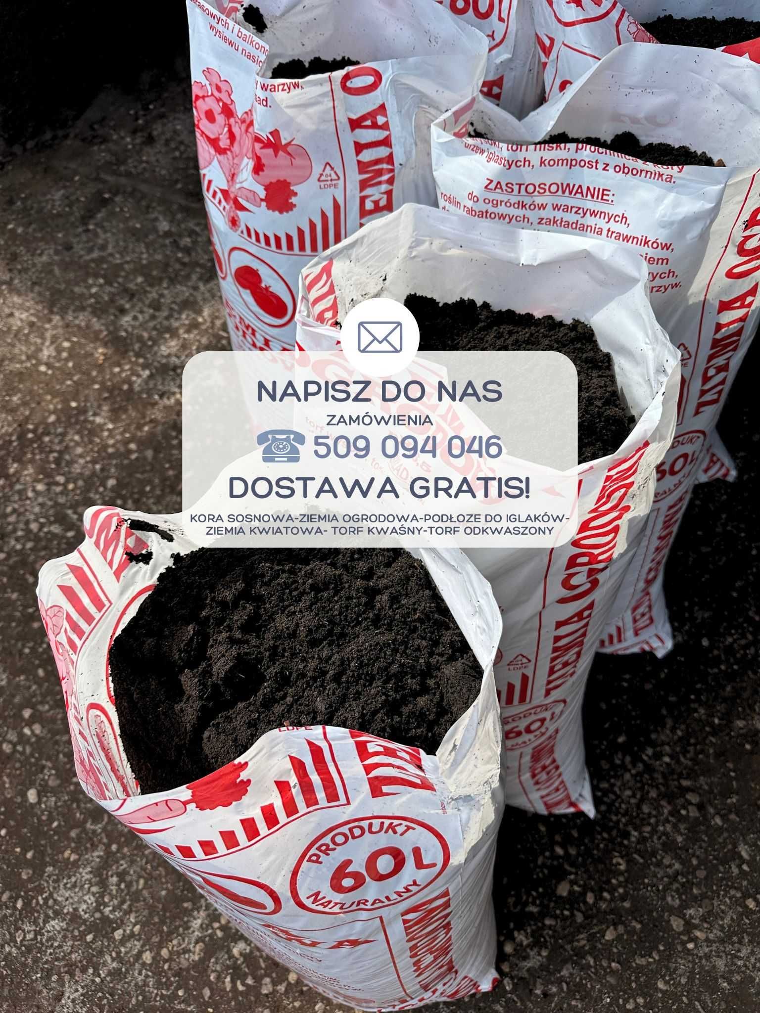 Dekoracyjna Kora Sosnowa Ziemia Torf Dowóz Halinow-Rembertów okolice!