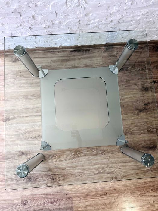 Ława premium szkło + metal – loft / glamour