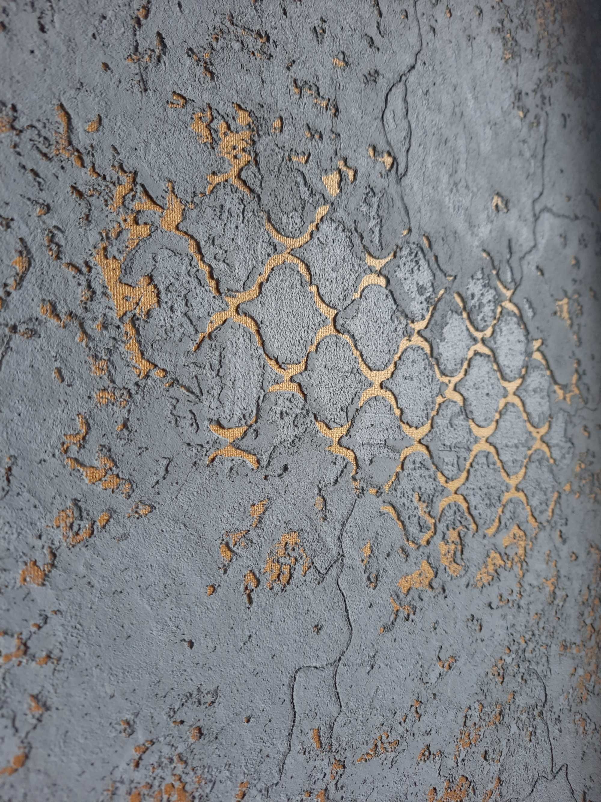 Obraz strukturalny beton architektoniczny złoto