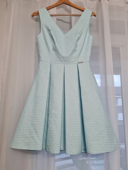 Sukienka błękitna na wesele, uroczystość, imprezęniebieska XS Pretty G