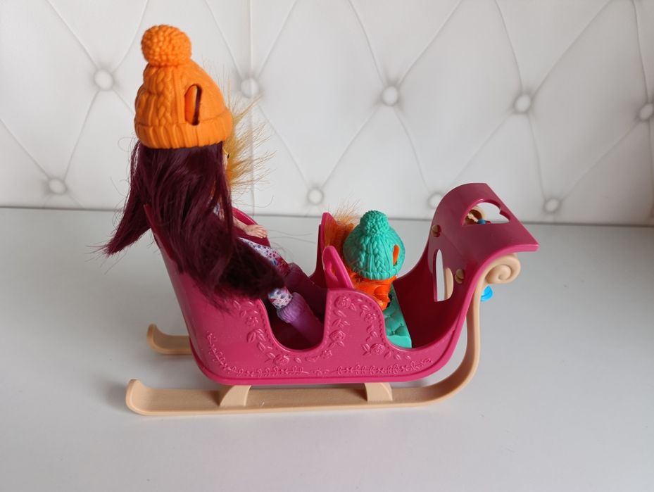 Enchantimals, zimowe sanie - Lalka i lisek