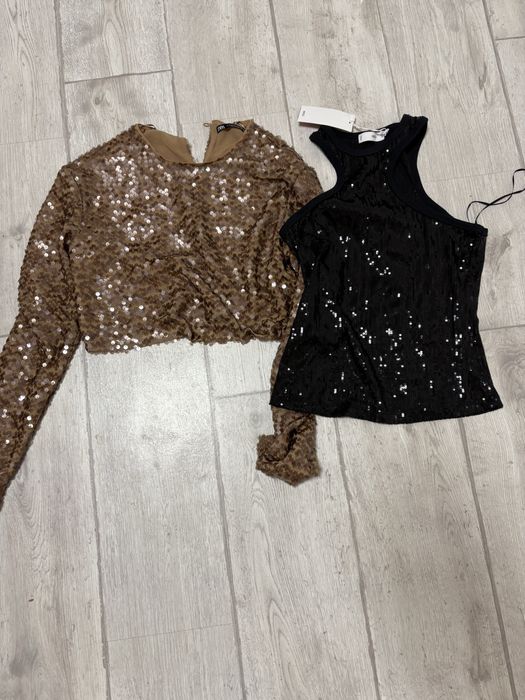 Паєтки топ блузка