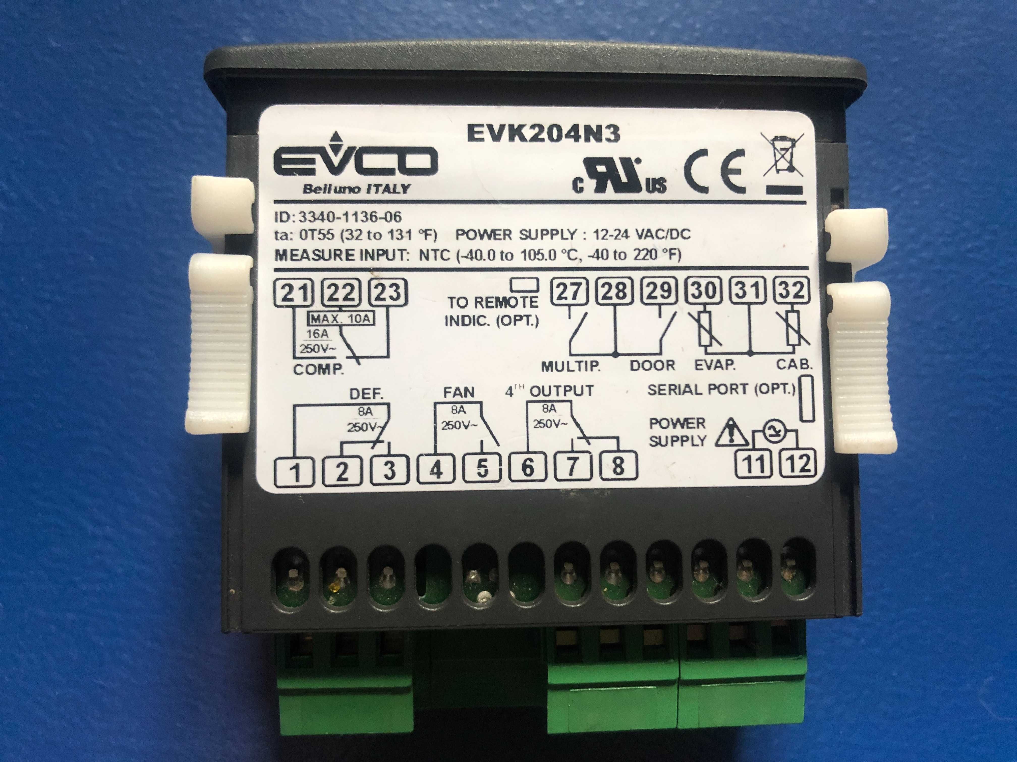 Контролер витрина холодильник Evco EVK 213 eliwell ID 974 lx 204N3