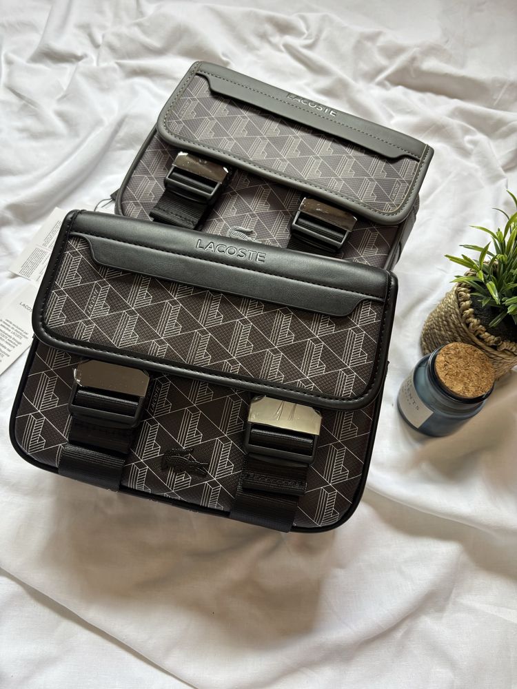 Lacoste Monogram Bag | сумка, месенджер через плече у великому форматі