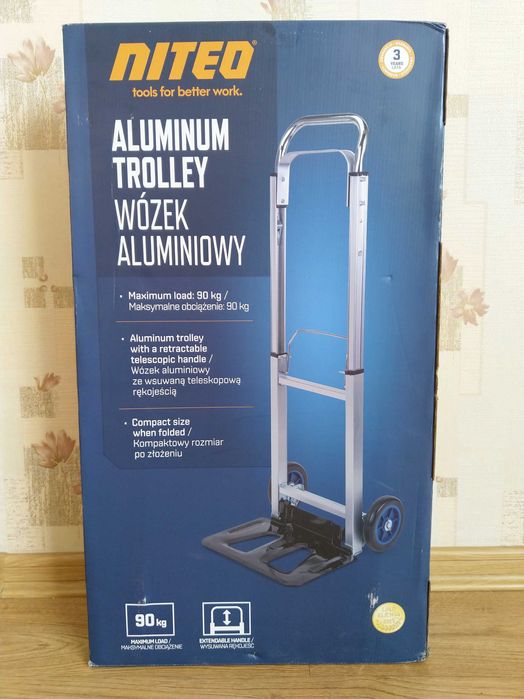 NAJTANIEJ Wózek Aluminiowy Składany Transportowy Max 90kg
