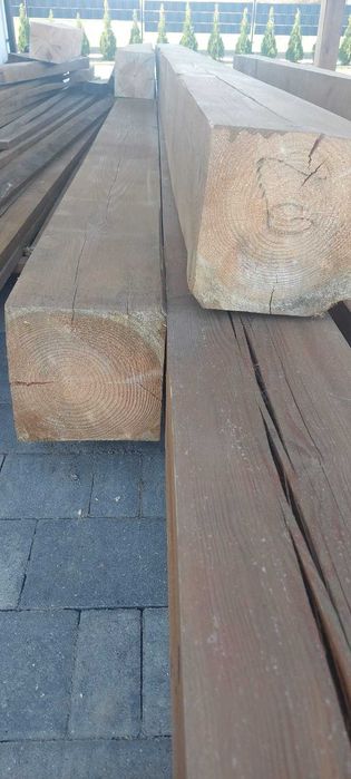Drewno na wiatę sezonowane pomalowane