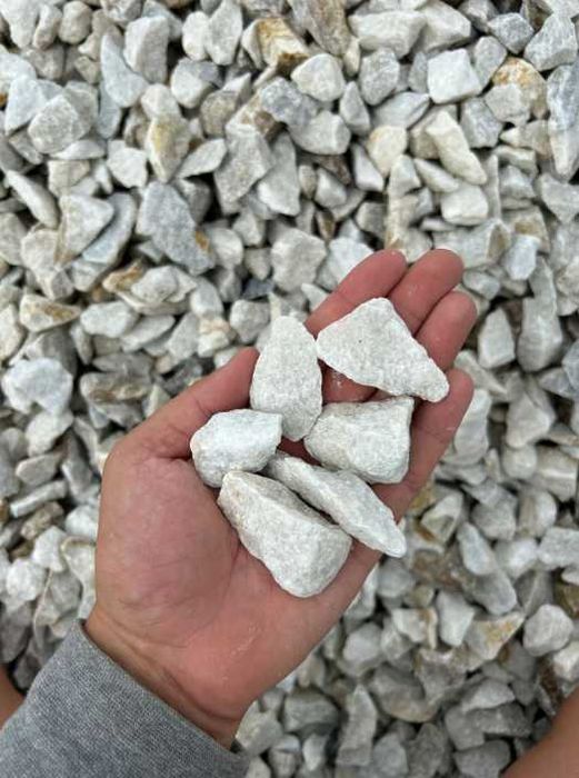 Biały Grys Kryształowy 16-32 mm Ogród Akwarium Opaska Rabata Ścieżka