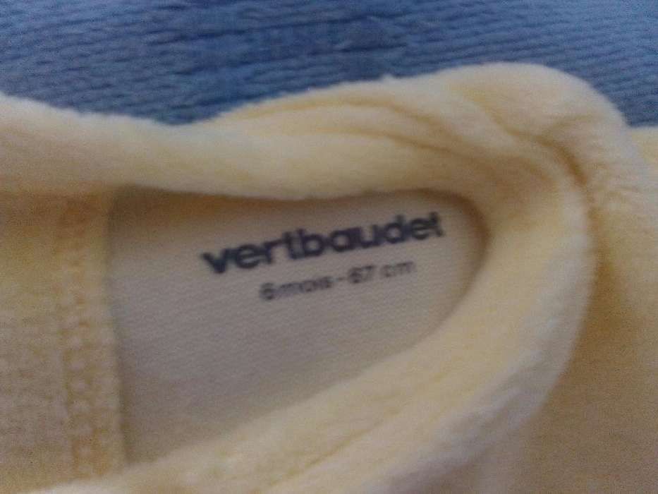 Babygrow de veludo amarelo dos 6 aos 9 meses da Verbaudet