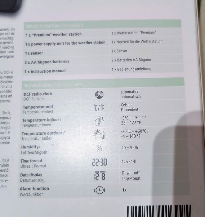 Stacja Pogodowa PREMIUM Z USB - hama