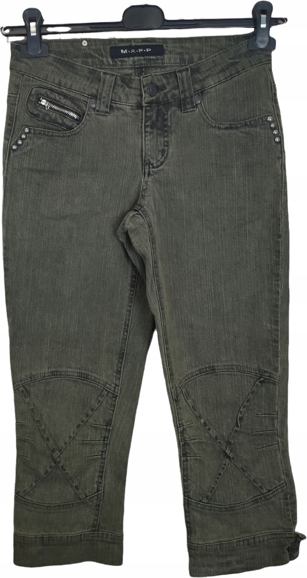M.a.p.p. Zielone jeansowe spodenki damskie rozm 26