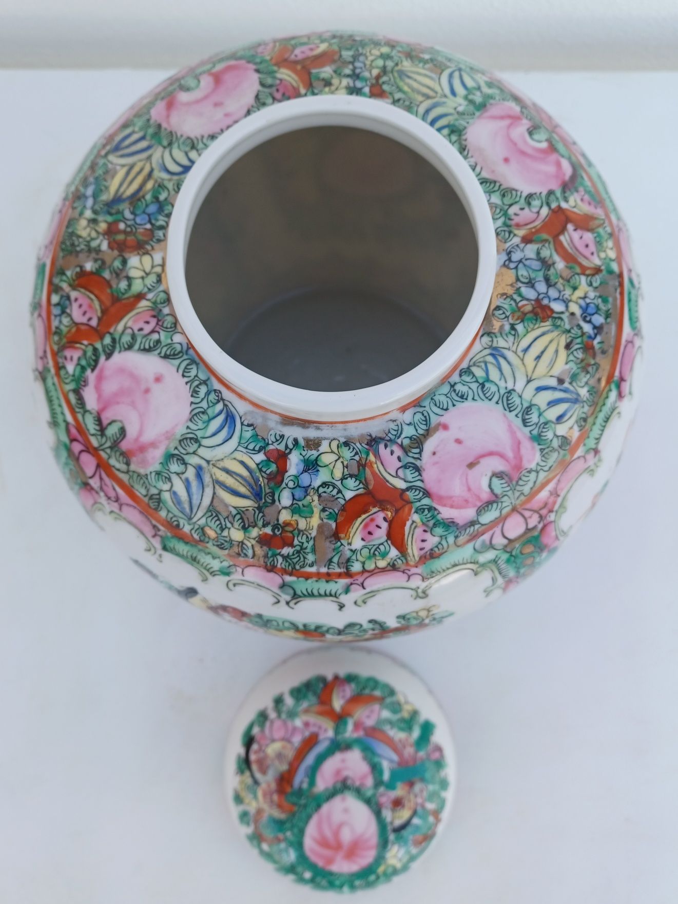 Vaso decorativo (Tibor o Bol) Porcelana de Macau