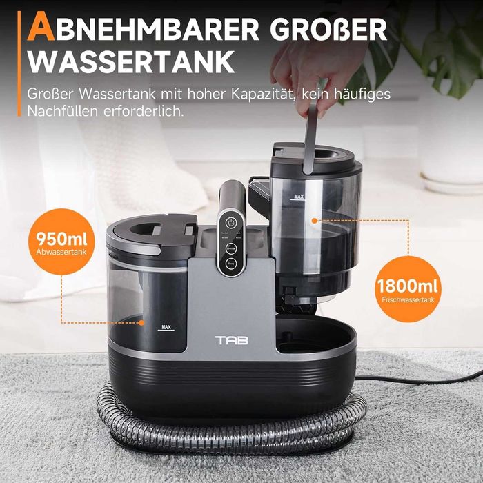 Odkurzacz piorący do dywanów, kanap, poduszek, tapicerek 600W TAB R6