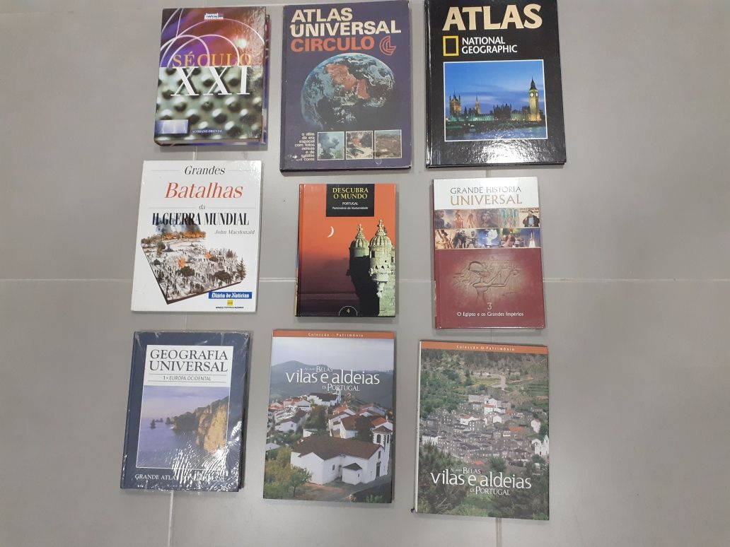Livros do mundo : atlas e outros : conj 9 livros