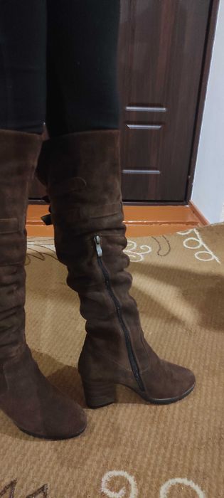 Чобітки натур.замш-шкіра 36р.