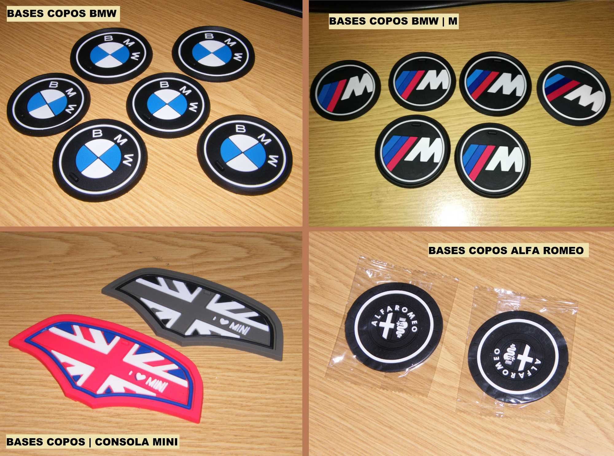 Bases copos mesa consola BMW | MINI | AUDI | MERCEDES | VW | ALFA