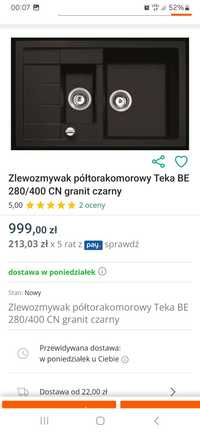 Zlewozmywak granitowy Teka używany