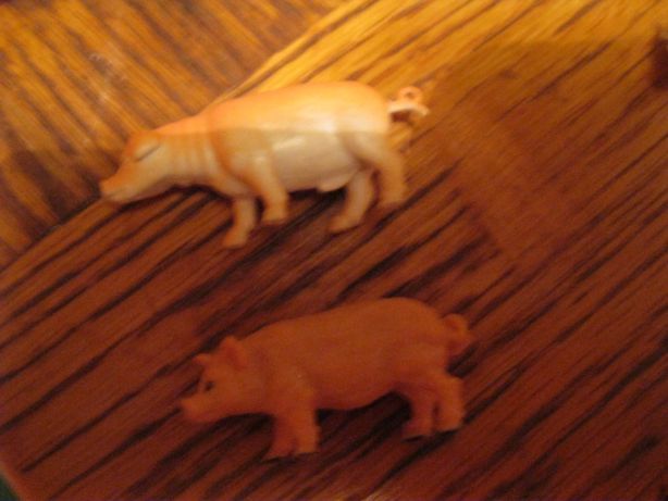 игрушка детская животные свинки хрюшки пластик мелкие фигурки 2шт
