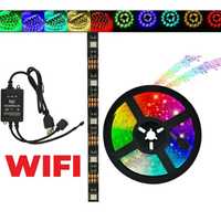 Світлодіодна стрічка SMD 5050 RGB LED 5 м IP65 з bluetooth wifi контро