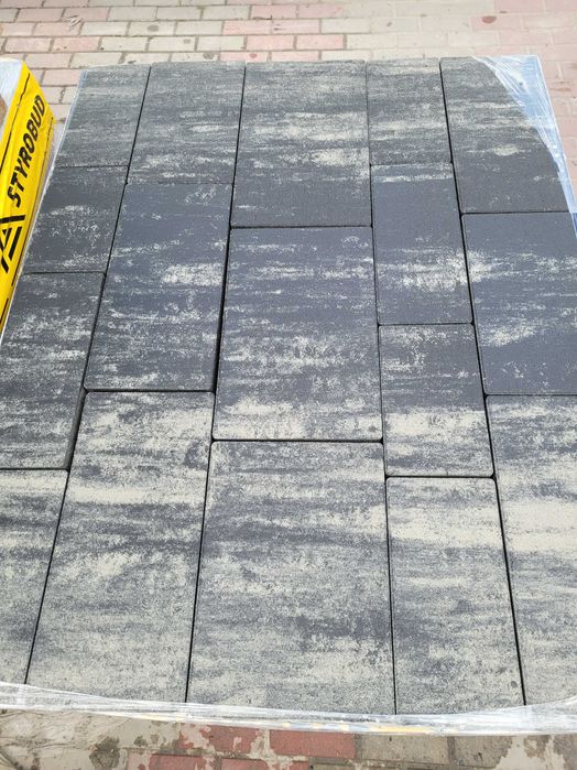 Kostka brukowa Platino 6cm kolor Stalowo biały