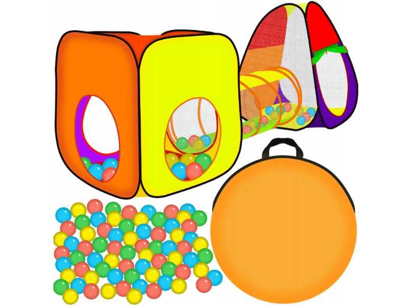 Namiot dla Dzieci Domek Tunel Suchy Basen do Domu Ogrodu + 200 Piłek