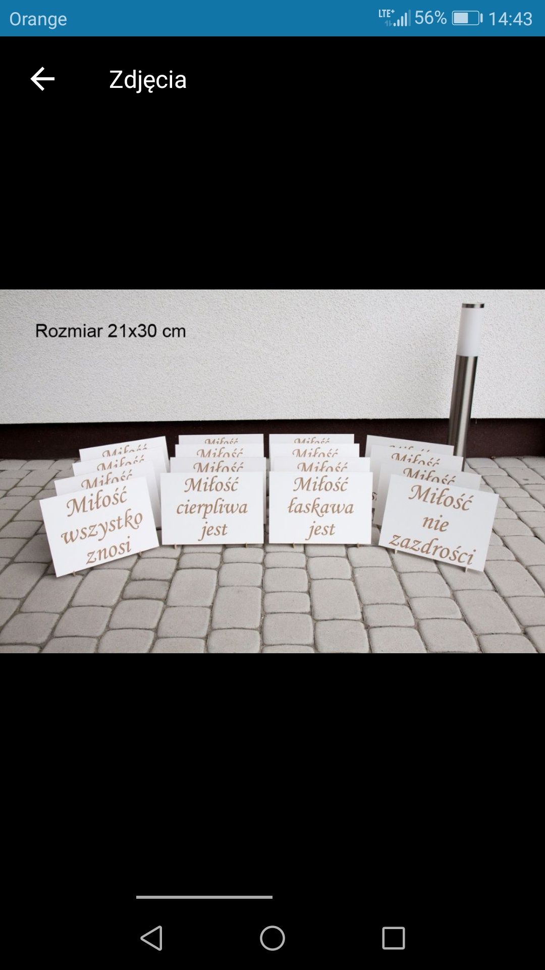 Tabliczki HYMN O MILOSCI 12szt.