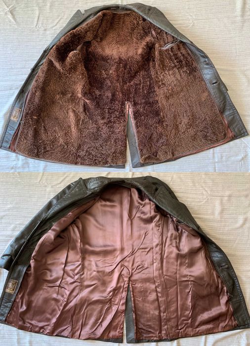 Пальто шкіряне Хутро чоловіче Югославія Кожа 54 р