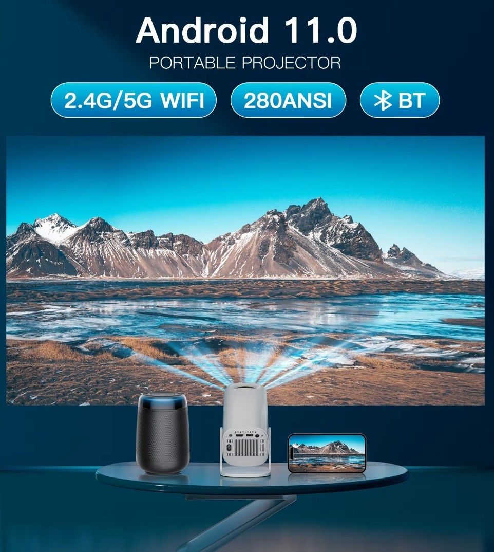 Найкращий 4K проектор Hongtop P30 + Android SmartTV домашній кінотеатр